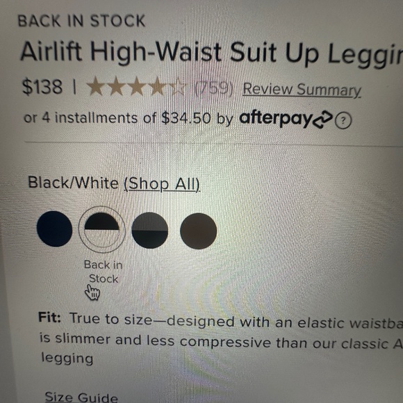 NWOT ALO AIRLIFT HIGH-WAIST SUIT UP LEGGINGS - Picture 11 of 13